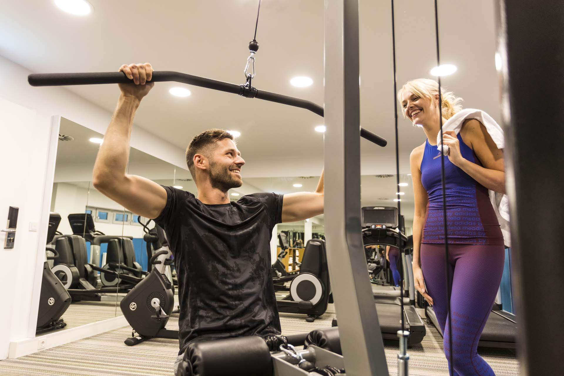 Gym at hotel apartment Capri by Fraser Frankfurt, Germany