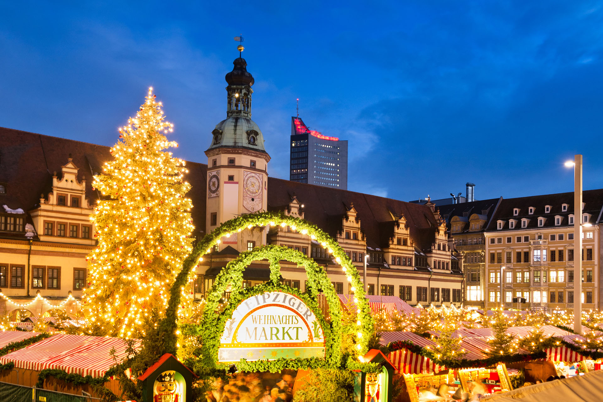 Leipzig Christmas Market in Winter