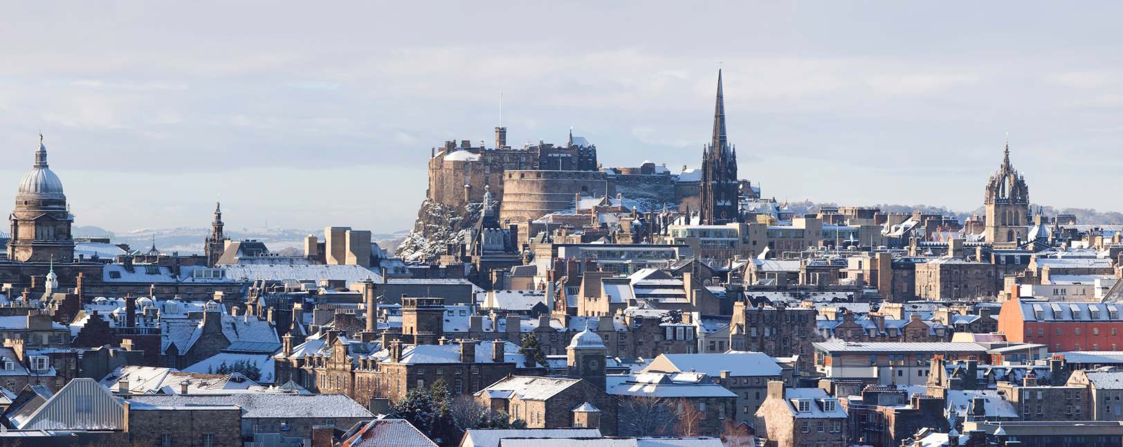 Edinburgh City landscape in Winter 